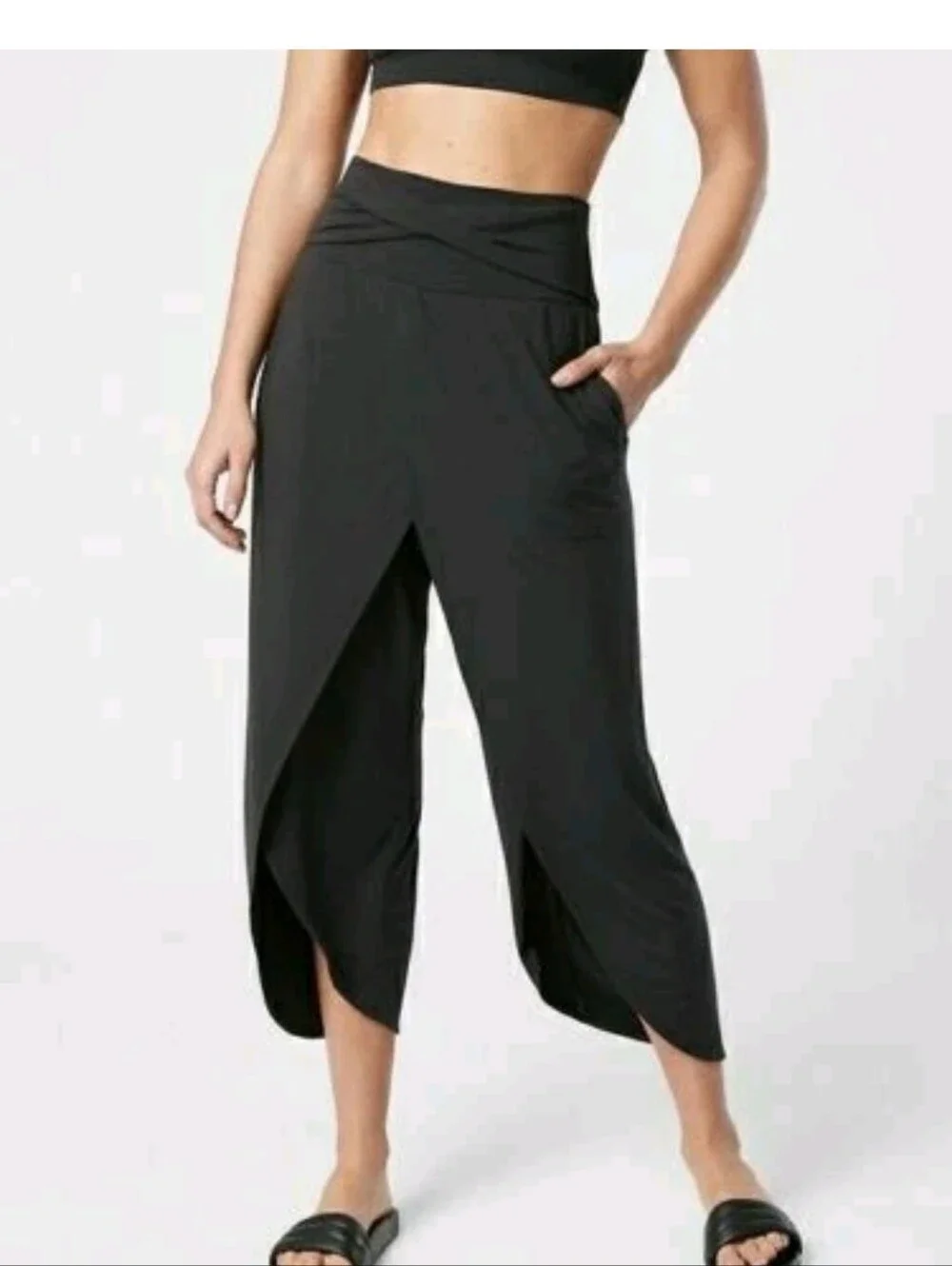 Athleta Release Pants color black size Large